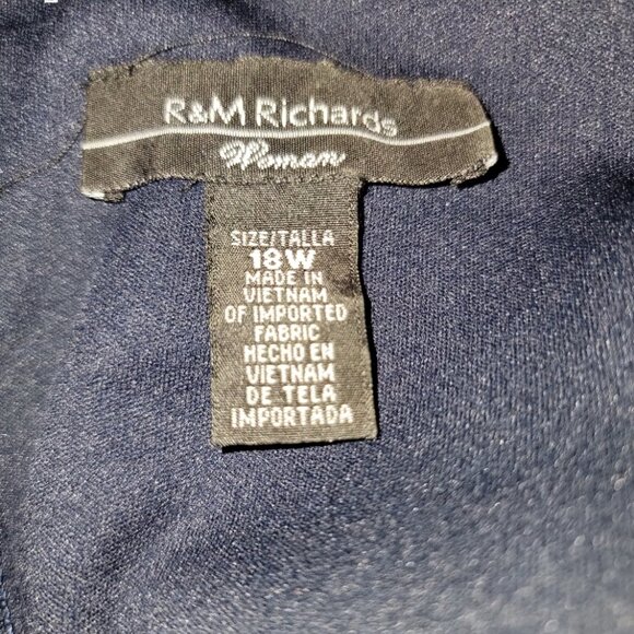 R & M Richards Black Jumpsuit with Sheer Sleeves - Picture 5 of 10